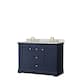 Option Dark Blue, Gold Trim, White Carrara Marble Top