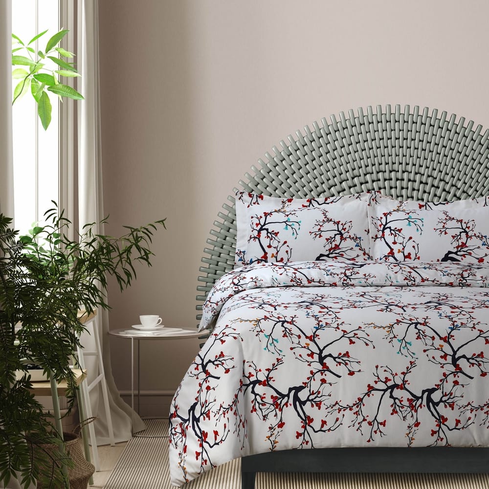 170-GSM Cozy Cotton Flannel Printed Oversized Duvet Cover Set