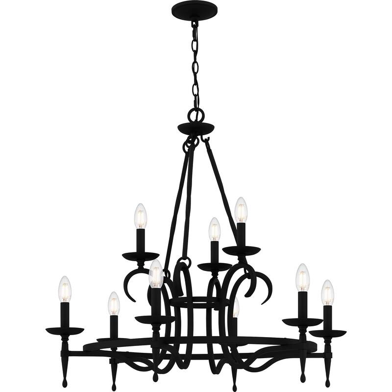 Octavia 9-Light Earth Black Chandelier