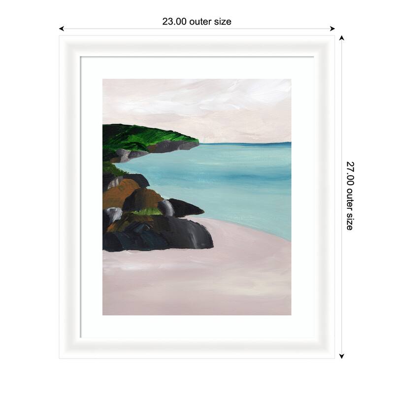 Kate and Laurel Framed Art Seascape by Nikita Jariwala