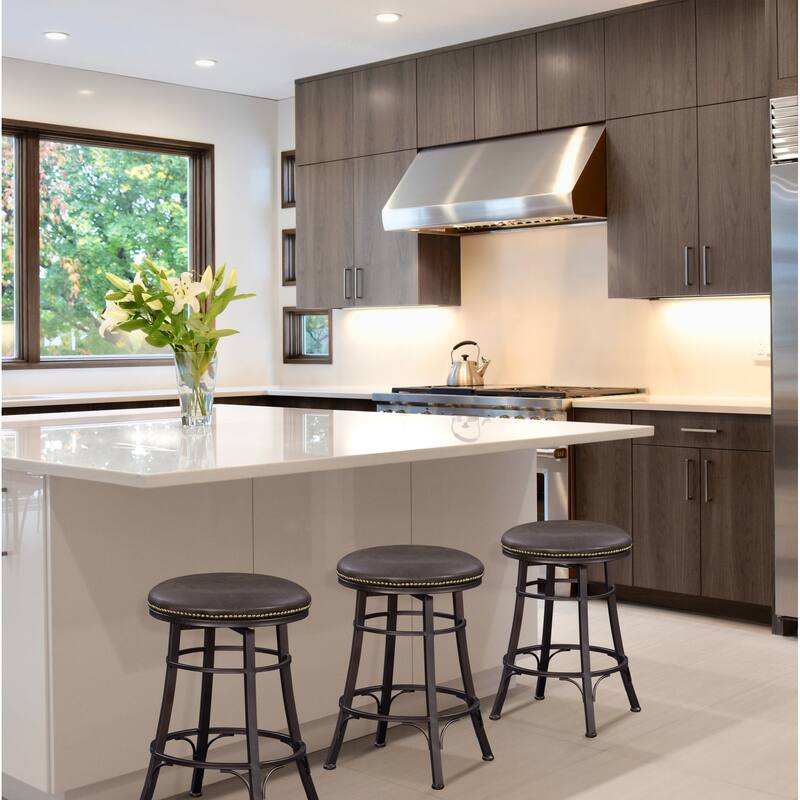 Copper Grove Tejeda Backless Metal Swivel Counter or Bar Stool