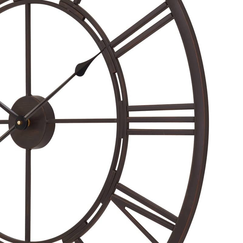UTOPIA ALLEY Oversized Roman Round Wall Clock, Large Wall Clock, Big Clocks for Living Room Decor, 27 inch Diameter
