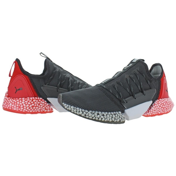 puma hybrid rocket runner black & ribbon red running shoes