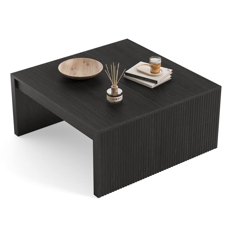 Mid-Century Modern Square Coffee Table, Living Room Bedroom Center Cocktail Accent Table