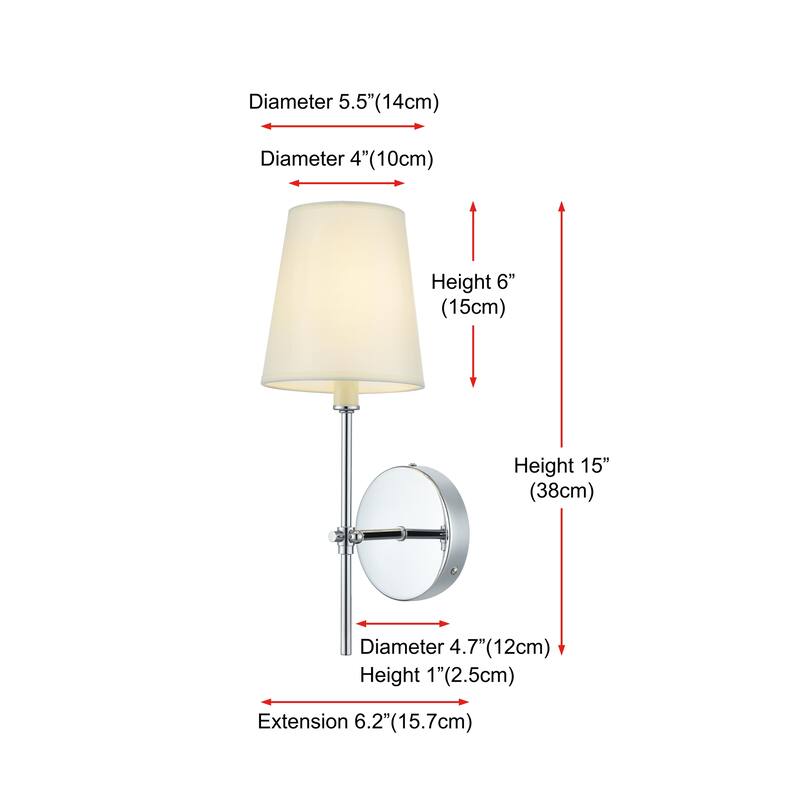 Mel Collection Wall Sconce D5.5 H15 Lt:1 Black Finish