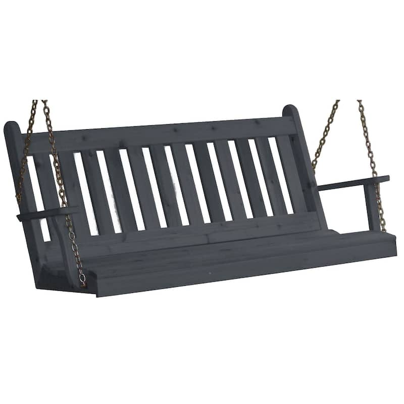 Pine 5' Traditional English Swing - Charcoal Stain