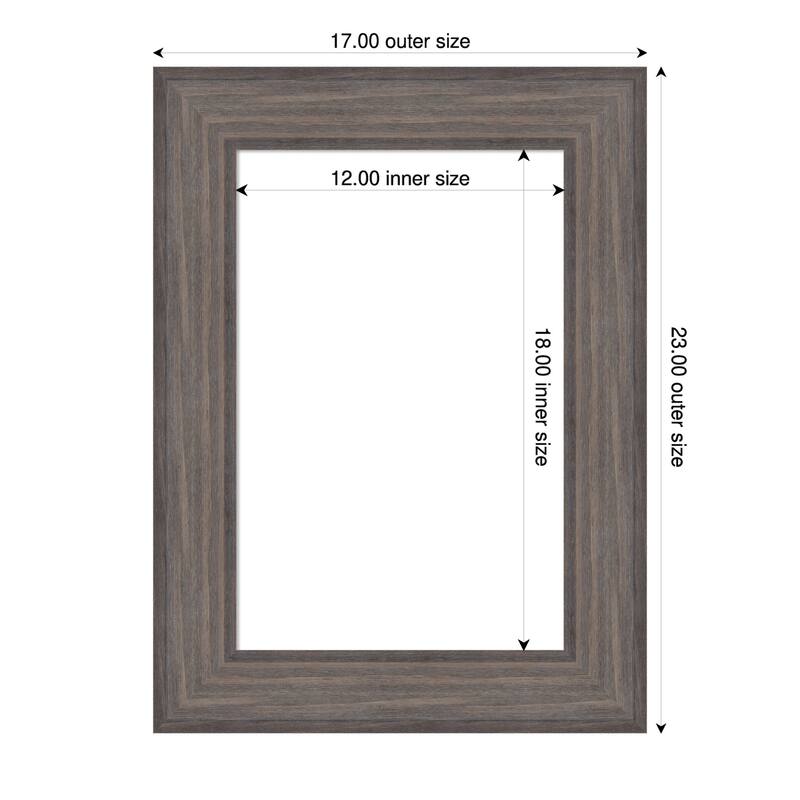 Amanti Art Country Barnwood Framed Dry Erase Magnetic Board - 17 x 23 in