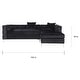 preview thumbnail 6 of 22, Chic Home Monet Velvet Button-tufted Sectional Sofa