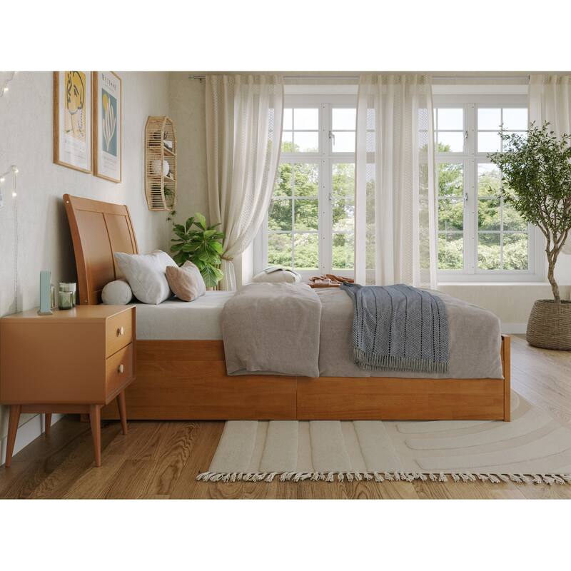 Portland Platform Bed with Footboard and Storage Drawers