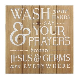 Rustic Wash Your Hands Say Your Prayers Wall Art - Bed Bath & Beyond ...