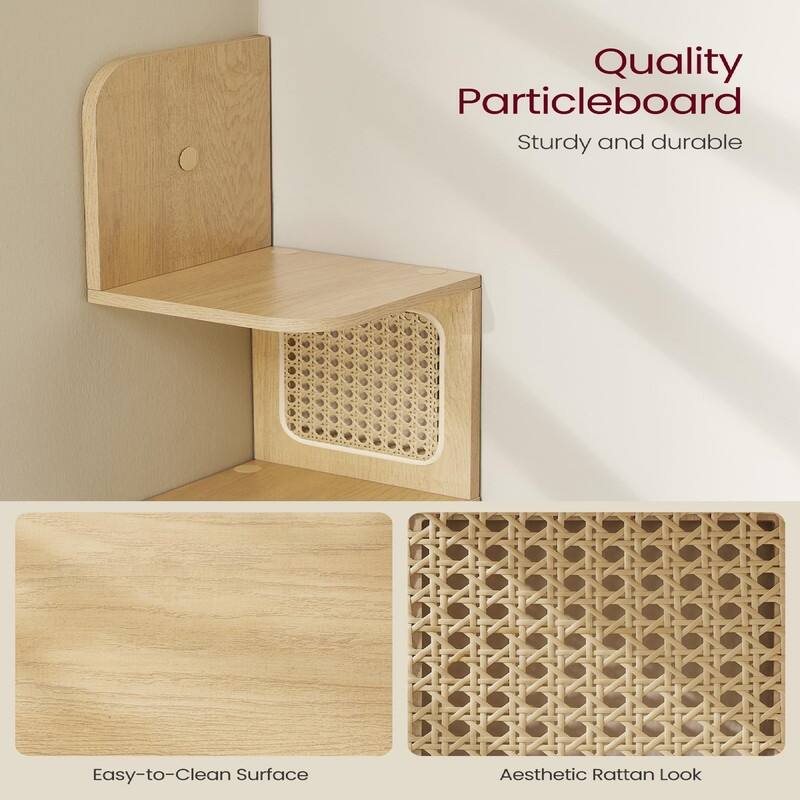 5-Tier Corner Shelf - 7.9"D x 7.9"W x 49.6"H