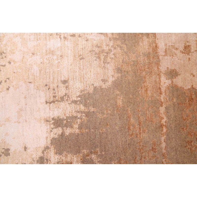 ECARPETGALLERY Hand-knotted Legacy Brown Silk, Wool Rug - 2'7 x 12'0