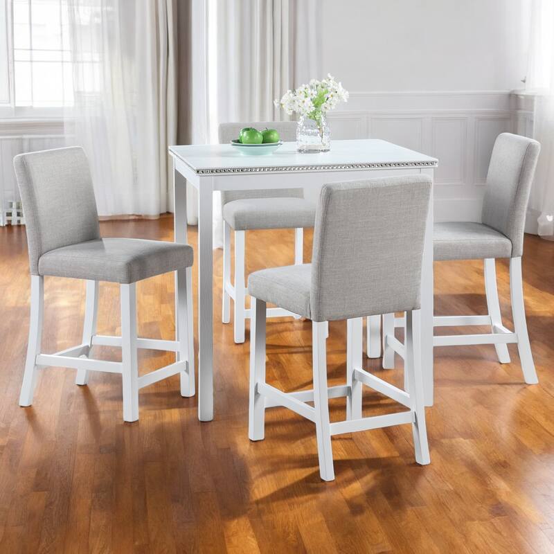 KISRAIS 5 Piece Counter Height Dining Set