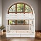 preview thumbnail 1 of 10, Full-Over-Full Bunk Bed with Ladders and Two Storage Drawers White
