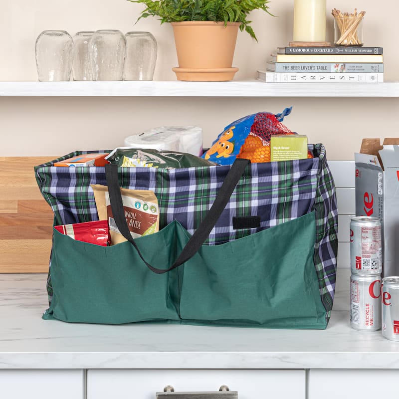 Household Essentials Utility Tote with 4 Pockets and Handles - 22.1"L x 11.0"W x 13.0"H