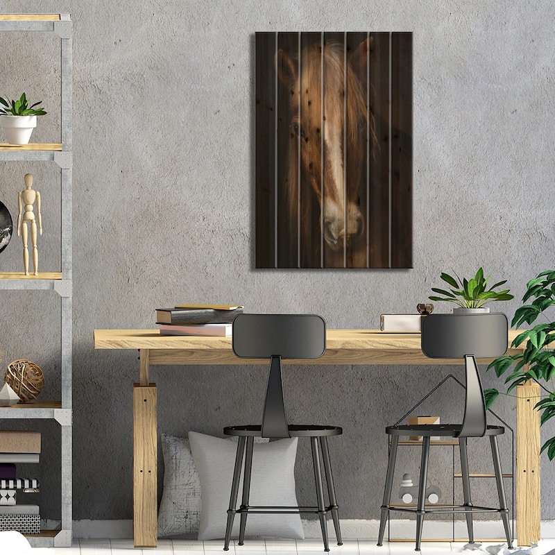Sapience Print On Wood by Martine Benezech - Multi-Color