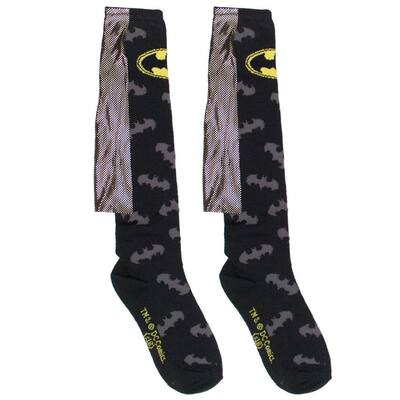 Batman Gold Foil Caped Knee High Womens Socks
