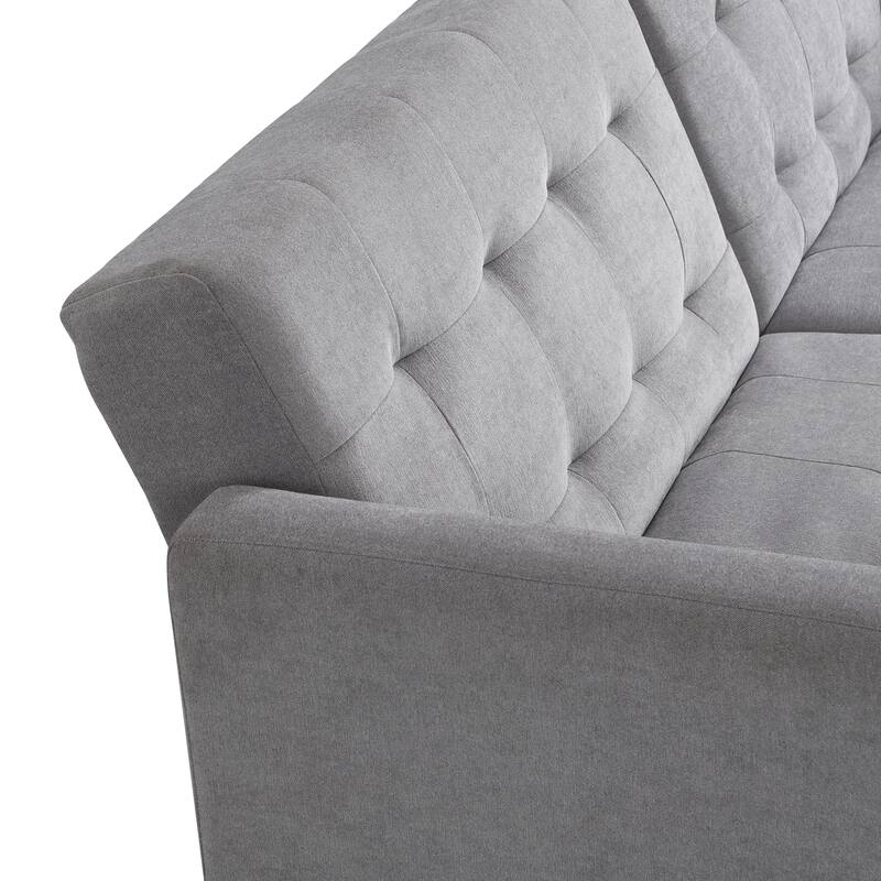 Convertible Folding Sofa Bed, Adjustable Backrest Loveseat Lounge Couch Tufted Couch for Living Room 2-seat Armchair