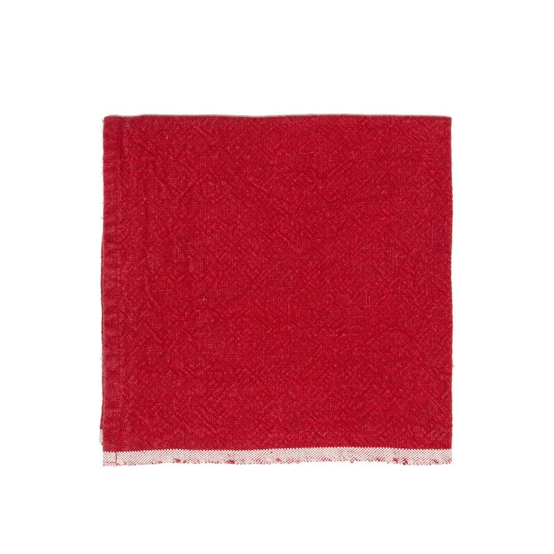 Caravan Chunky Linen Napkins - Set of 4 - Red