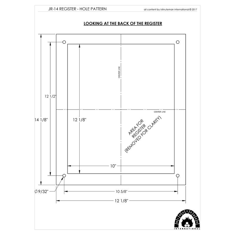 Minuteman International Cast Iron Decorative Register, 14 Inch Tall, Matte Black