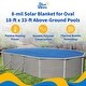 preview thumbnail 12 of 11, 8-mil Solar Blanket for Oval 12-ft x 24-ft Above-Ground Pools - Blue