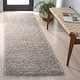 preview thumbnail 31 of 36, SAFAVIEH New York Shag Ruslana 1.2-inch Thick Rug 2'3" x 8' Runner - Grey/Grey