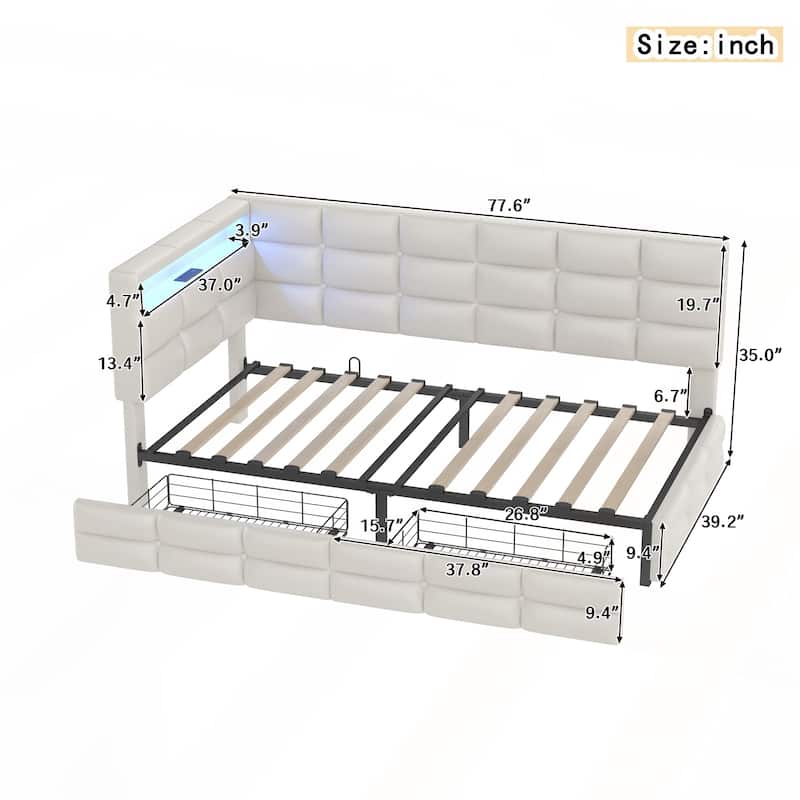 Upholstered Twin Size Daybed