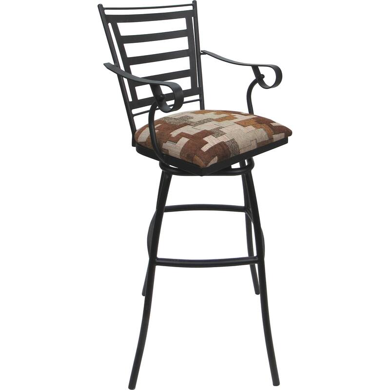 Outdoor Indoor Bar Stool Counter Extra Tall - Jenna with Arms - Craftsman Terracotta - Gray - Counter Height