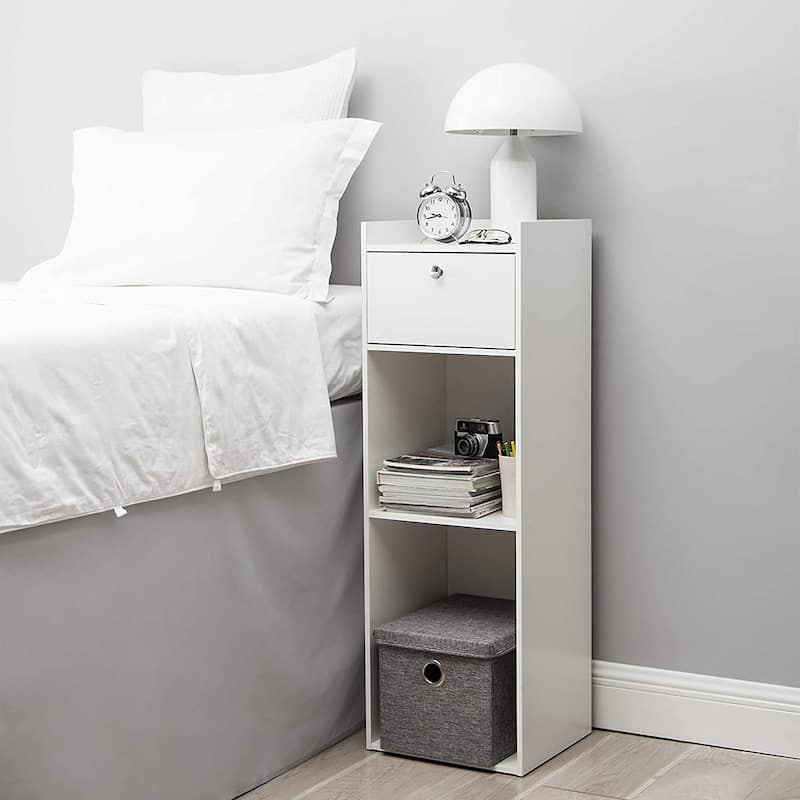Yak About It® Extra Tall 2-shelf Nightstand End Table by DormCo