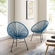 preview thumbnail 30 of 47, Sarcelles Acapulco Modern Wicker Chairs by Corvus (Set of 2)