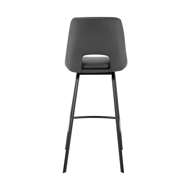 Carise Metal and Faux Leather Bar or Counter Swivel Stool