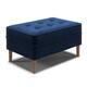Option Ink Blue Velvet / Walnut Legs