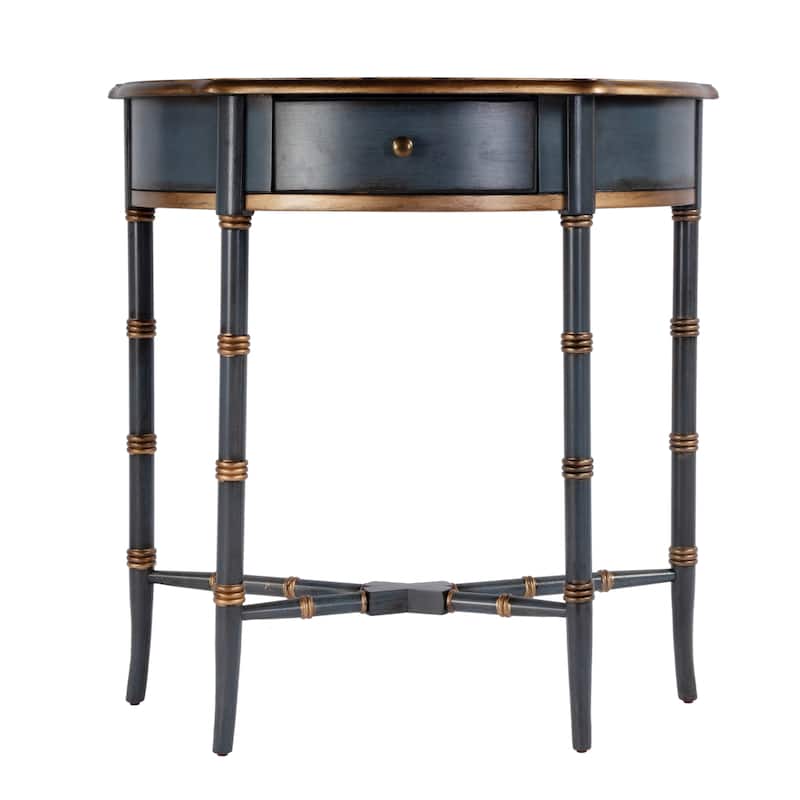 Skilling 31 in. W Specialty Demilune Shape Wood 1-Drawer Console Table