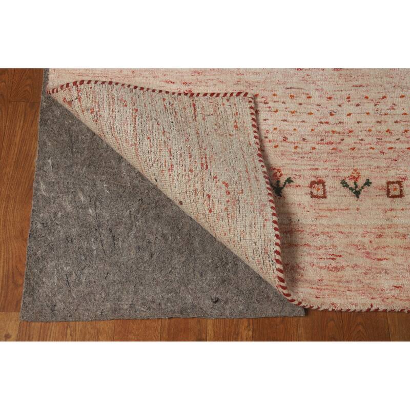 Hand Knotted Oriental 100% Wool Carpet Tribal Animal Pictorial Multi-Colored Gabbeh Area Rug - 11' 5'' X 8' 8''
