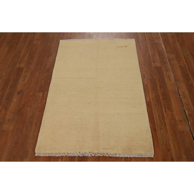 Modern Gabbeh Oriental Rug Hand-Knotted Wool Carpet - 2'8"x 4'0"