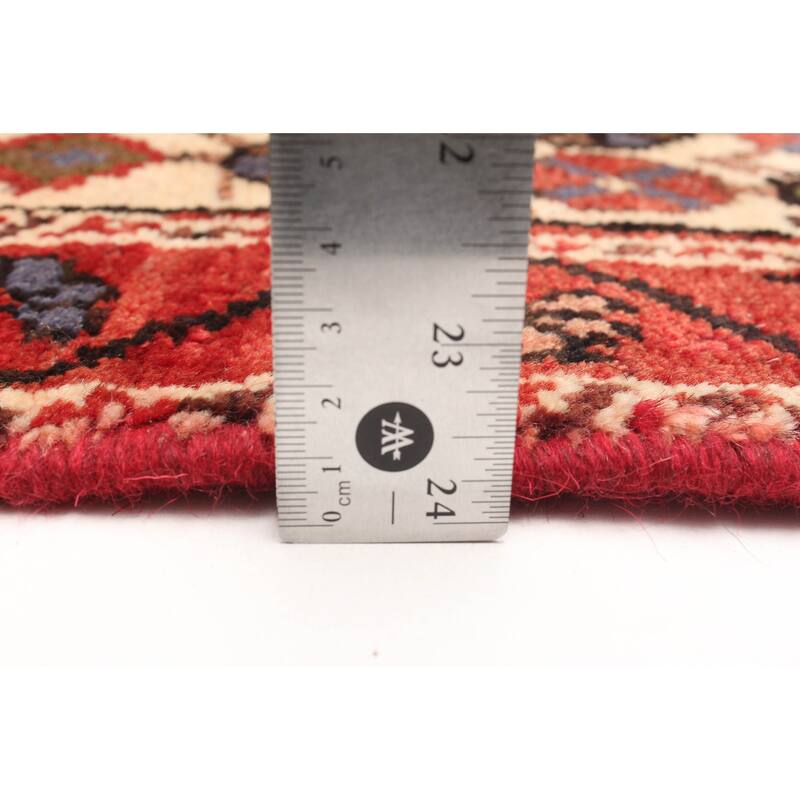 ECARPETGALLERY Hand-knotted Andelz Red Wool Rug - 3'4 x 4'2