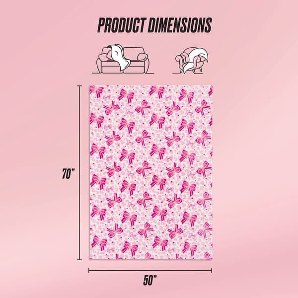 dimension image slide 3 of 18, Juicy Couture 50"x70" Plush Kids Throw Blankets