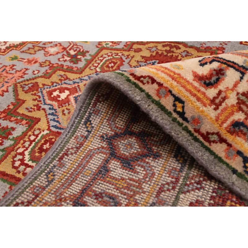 ECARPETGALLERY Hand-knotted Serapi Heritage Light Blue Wool Rug - 3'10 x 6'1