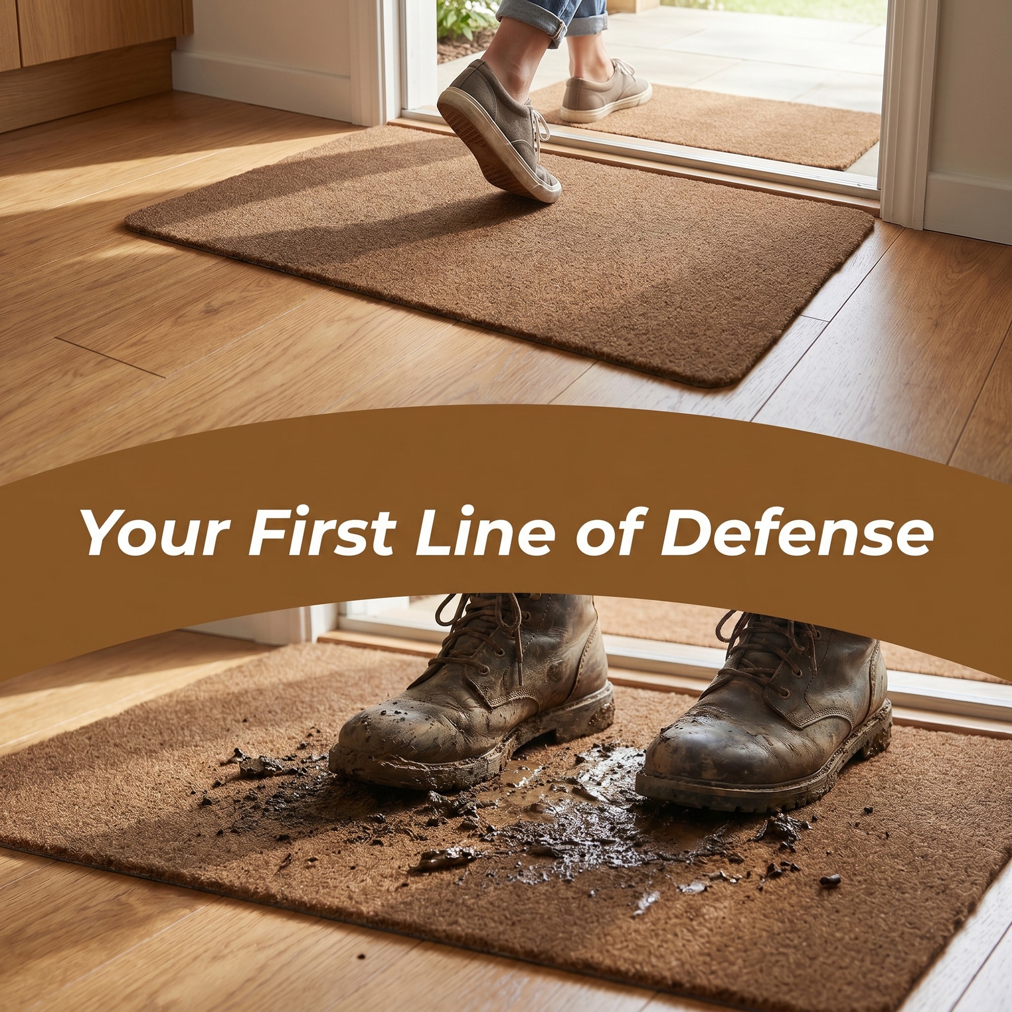 Outdoor Doormat Waterproof Front Door Mat Non-Slip Scraper