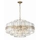 preview thumbnail 2 of 5, Hayes 16 Light Aged Brass Chandelier - 28"W x 20.5"H x 28"D