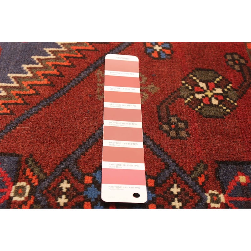 ECARPETGALLERY Hand-knotted Andelz Dark Red Wool Rug - 4' 1" x 6' 3"