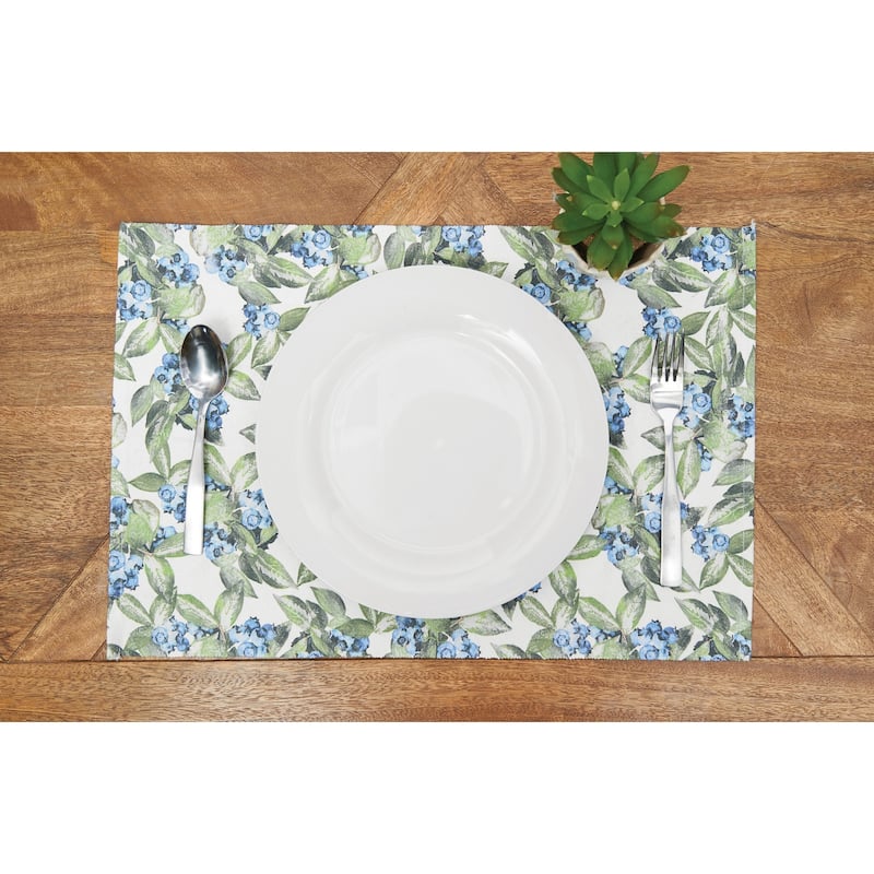 Lakeside Blueberry Placemat Set of 6 - Set of 6