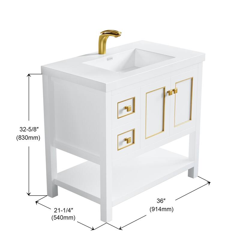 Davis 36" Single Bathroom Vanity Set