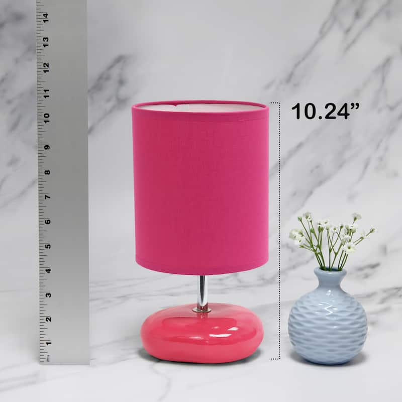 Creekwood Home 10.24" Traditional Mini Round Rock Table Lamp - 10.24
