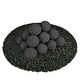 preview thumbnail 7 of 121, Ceramic Fire Balls for Indoor/ Outdoor Fire Pits or Fireplaces 3 Inch - Midnight Black, Regular