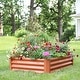 preview thumbnail 9 of 13, Sunnydaze Powder-Coated Steel Raised Garden Bed - 47-Inch Rectangle
