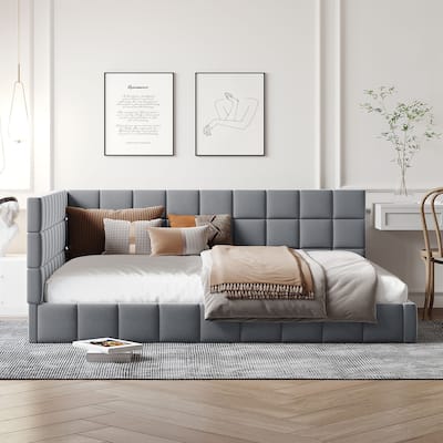 Full Size Upholstered Daybed/Sofa Bed Frame
