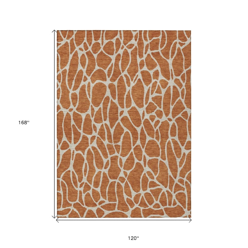 HomeRoots Geometric Transitional Rectangle Outdoor Rug