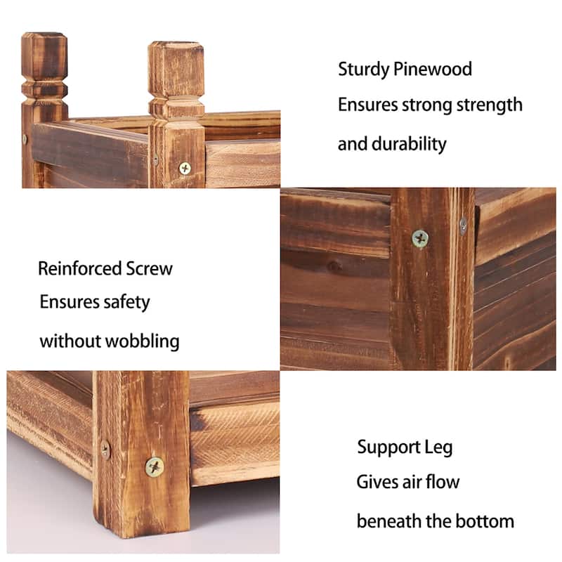 Garden Flower Planter Raised Box Vegetable Bed for Garden Yard Patio