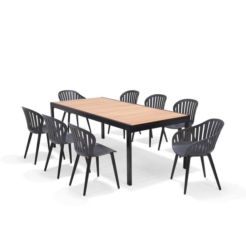 Amazonia Petherson Aluminum and Resin Outdoor Patio Dining Set